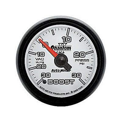 Autometer Phantom II Boost/Vacuum, 30 in. Hg/30 psi