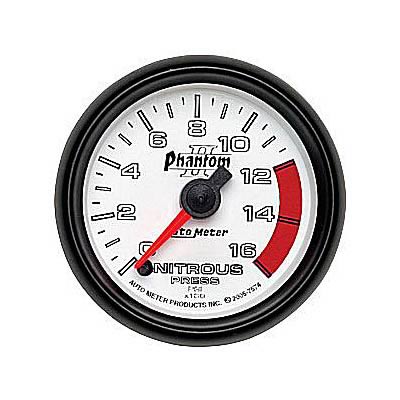 Autometer Phantom II Nitrous Pressure 0-1,600 PSI Gauge