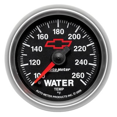 Auto Meter Sport-Comp II Chevy Bowtie Electrical Water Temp Gaug