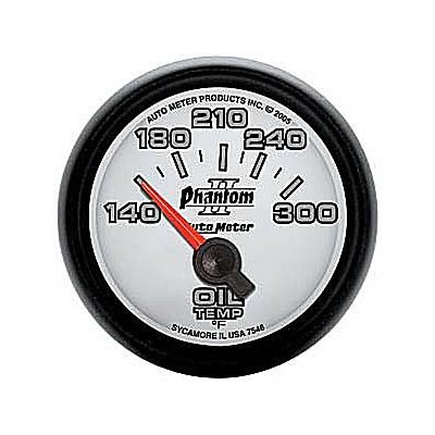 Auto Meter Phantom II Series Electric Oil Temperature (140-300 deg)