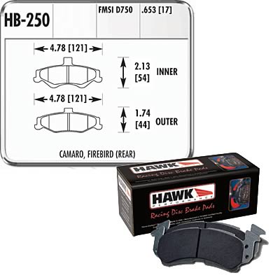 98-02 LS1 Fbody Hawk Performance 9012 Racing Brake Pads (Rears)