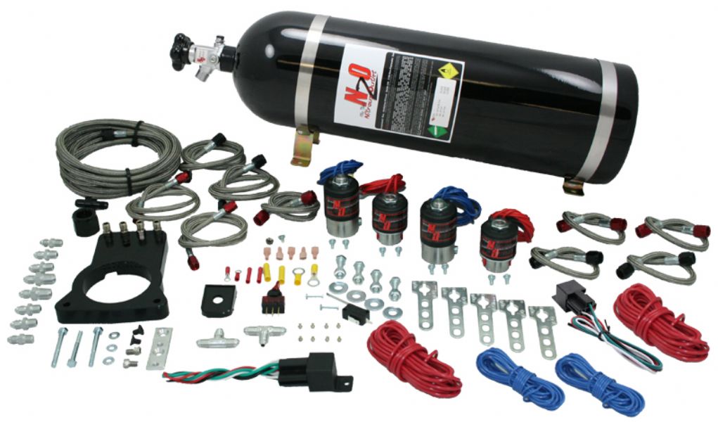 Nitrous Outlet 78mm LS1 Dual Stage Plate Wet System (15lb Bottle