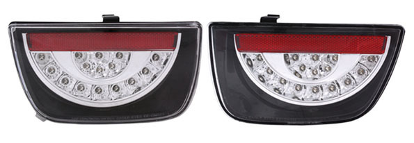 2010-2013 Camaro Anzo Rear LED Tail Lights - Red/Clear Lens w/Black Housing