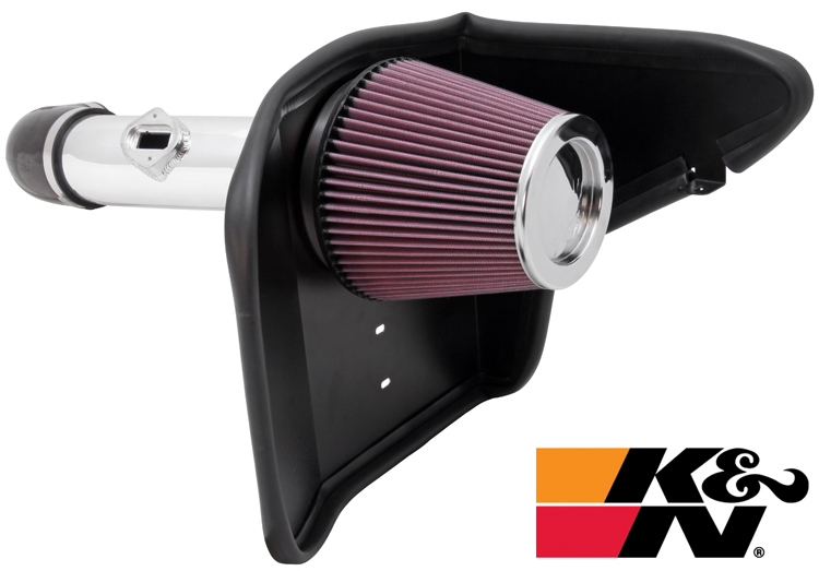 2010+ Camaro V6 K&N Cold Air Intake w/Chrome Tube & Red Filter (69 Series)