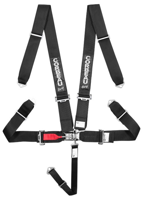 Corbeau 5-Point Latch & Link 3" Harness Belts - Black