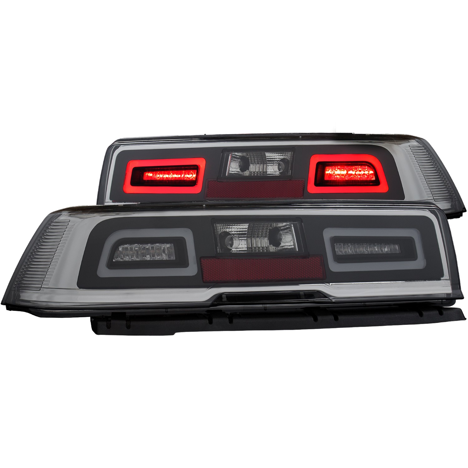 2014-2015 Camaro ANZO LED Tail Lights w/Smoke Lens & Black Housing