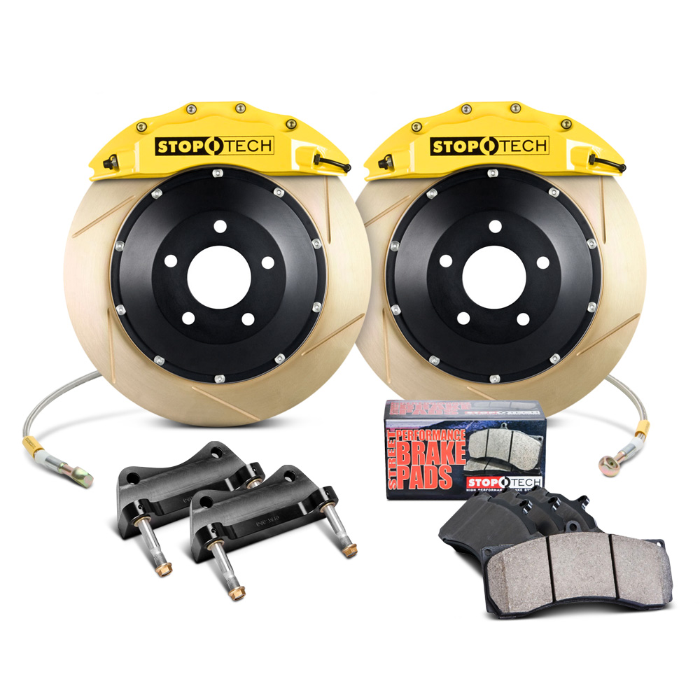 2010+ Camaro SS Stoptech Front Big Brake Kit w/Yellow ST-60 Calipers & 2pc 380x32mm Slotted Rotors