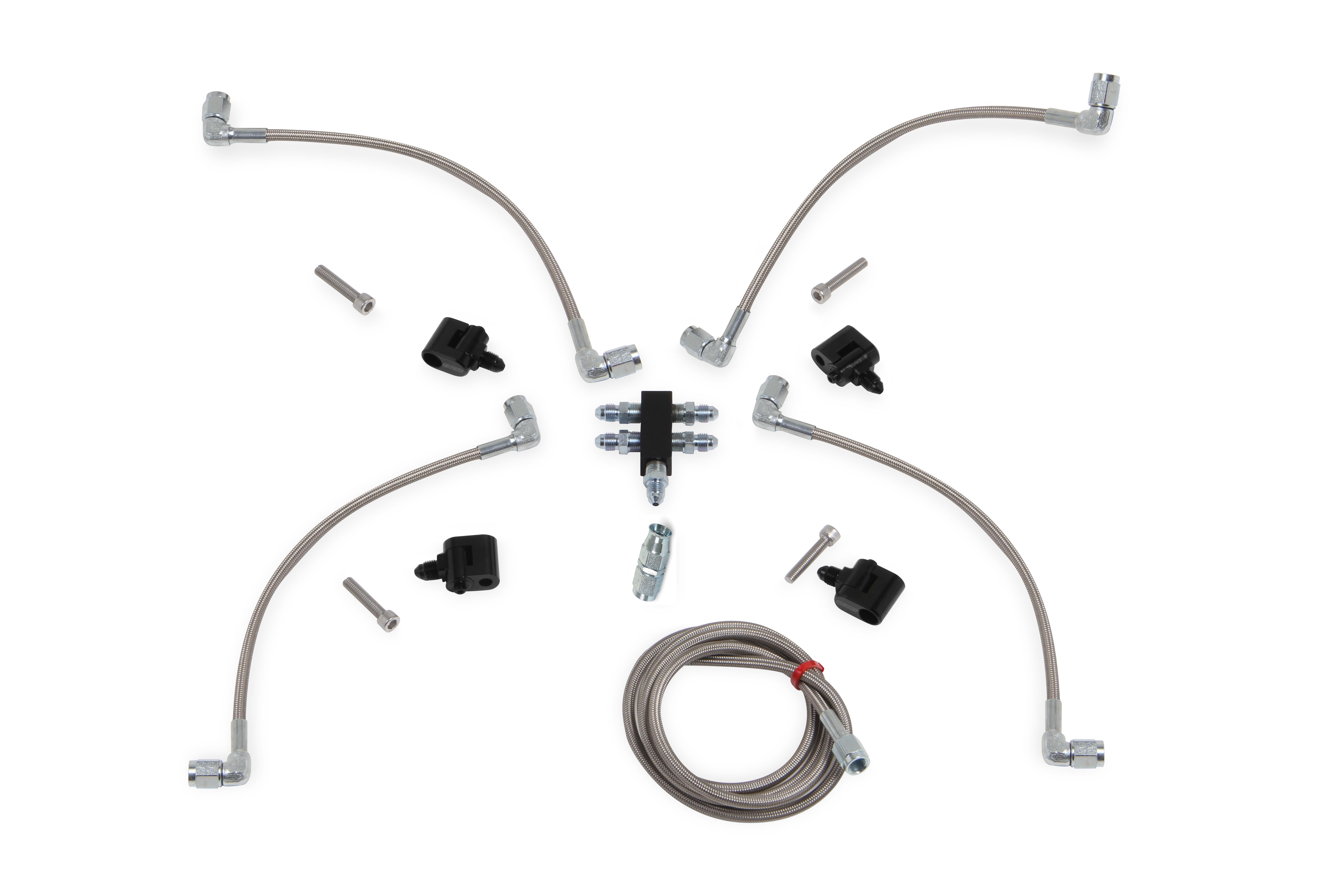 Earl's LS Steam Tube Front & Rear Kit w/Speed -Flex (-3 Hose Size)