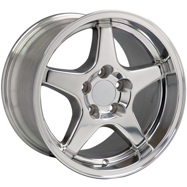 OE Wheels Corvette C4 ZR1 Replica Wheels - Polished 17x9.5"/17x11" Set (50mm/56mm Offset)