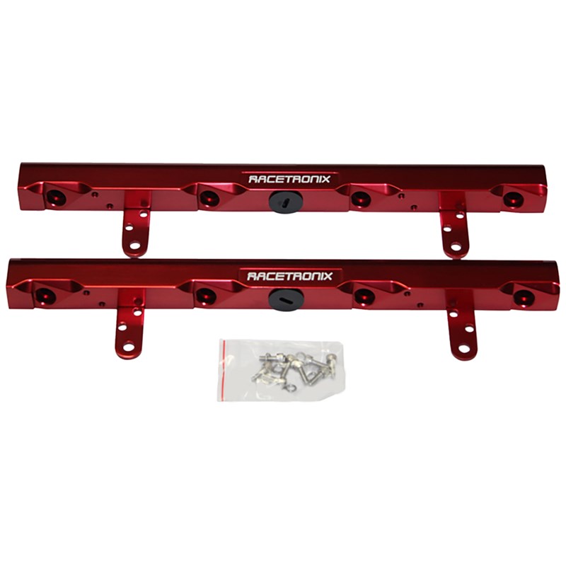 LS2 Racetronix Billet Aluminum Fuel Rails - Red