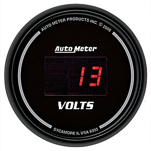 Autometer Digital Series 2 1/16" Voltmeter Gauge (8-18 Volts) - Black