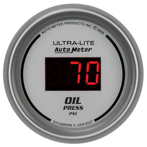 Autometer Digital Series 2 1/16" Oil Pressure Gauge (0-100psi) - White