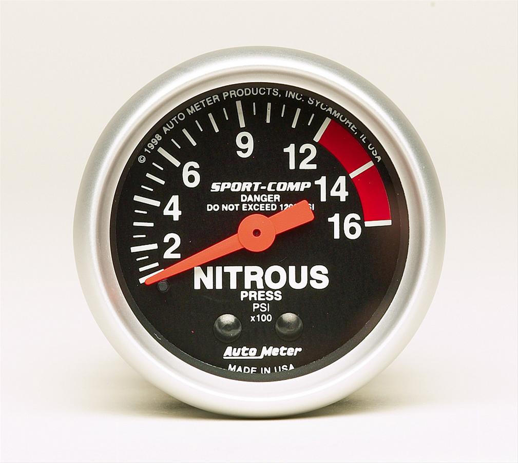 Auto Meter Sport-Comp Nitrous Pressure Gauge