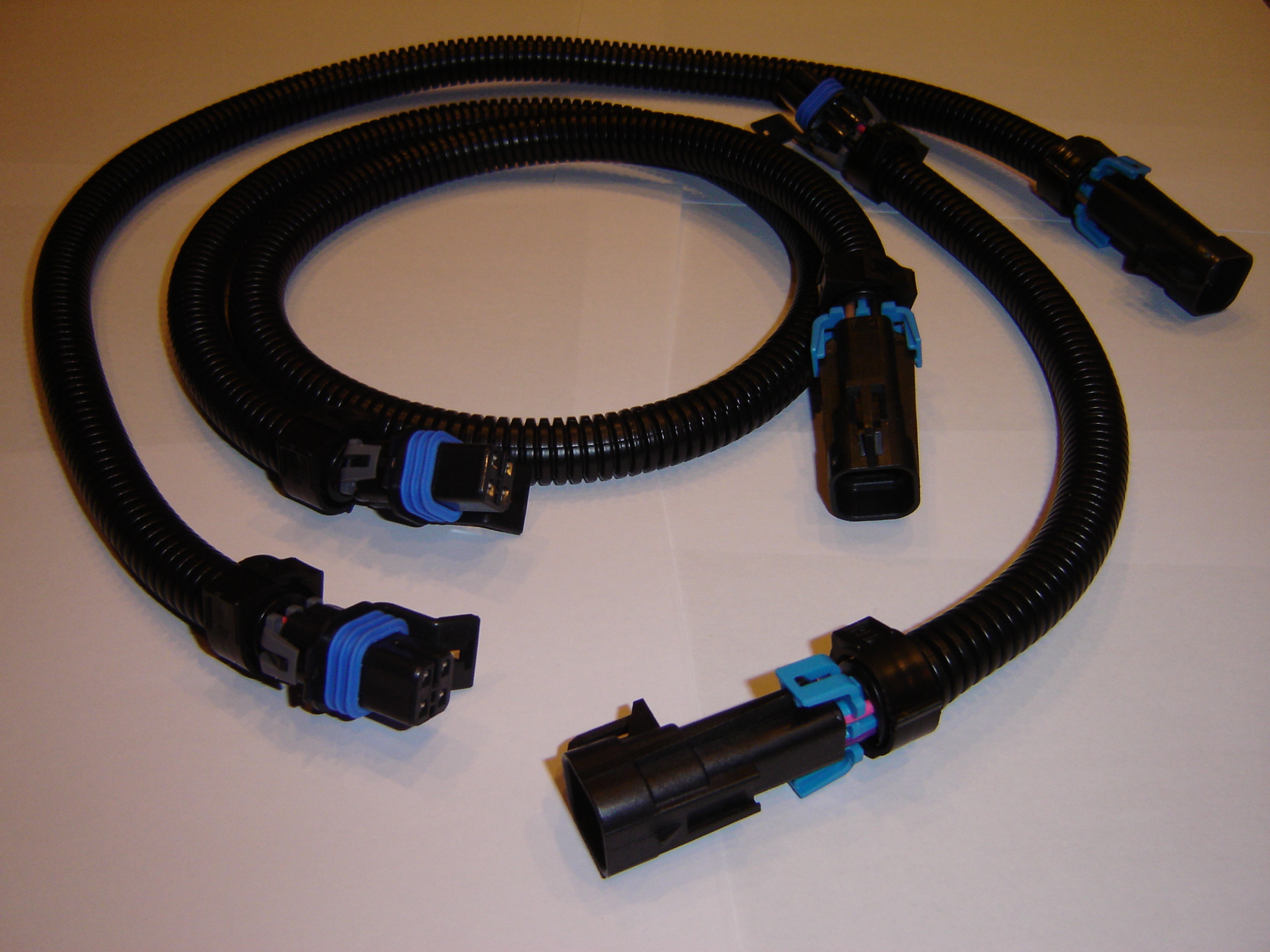 2 x 24" Square 4-Pin LS1/LS2 Oxygen Sensor Extensions